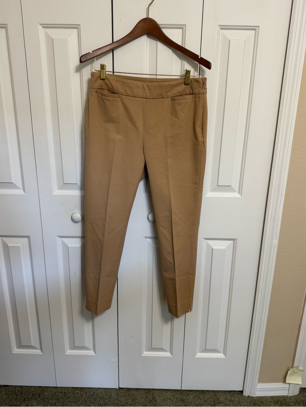 Talbots Chatham Straight-Leg Ankle Pants in Camel